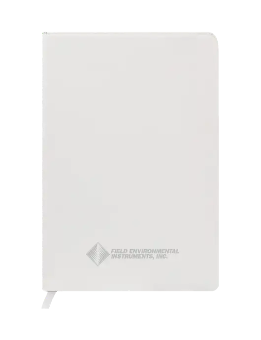 Fabrizio White Hard Cover 5.75 x 8.3  Journal w/Field Environmental Logo