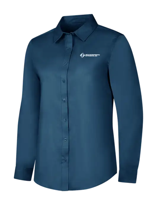 Light Navy Womens Long Sleeve Superpro React Twill Shirt w/Field Environmental Logo