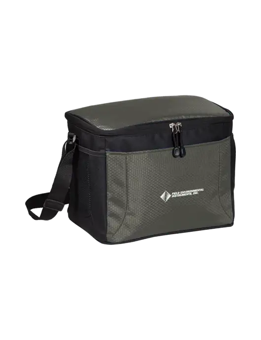 12 Can Grey/Black Cube Cooler w/Field Environmental Logo