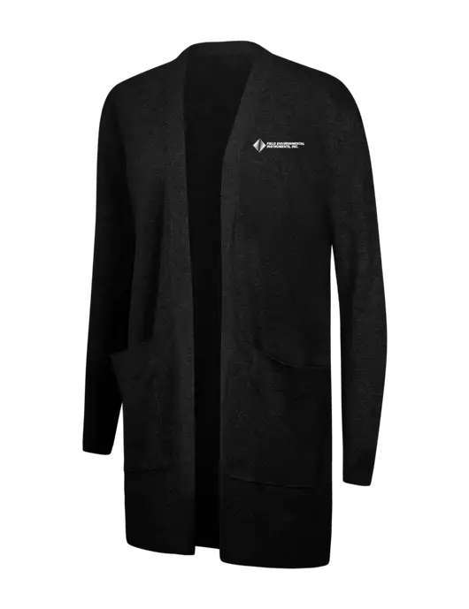 Mercer+Mettle Womens Black Open Front Cardigan Sweater w/Field Environmental Logo