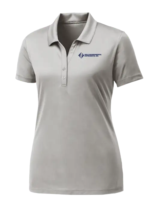 Womens Very Light Grey PosiCharge Competitor Polo w/Field Environmental Logo