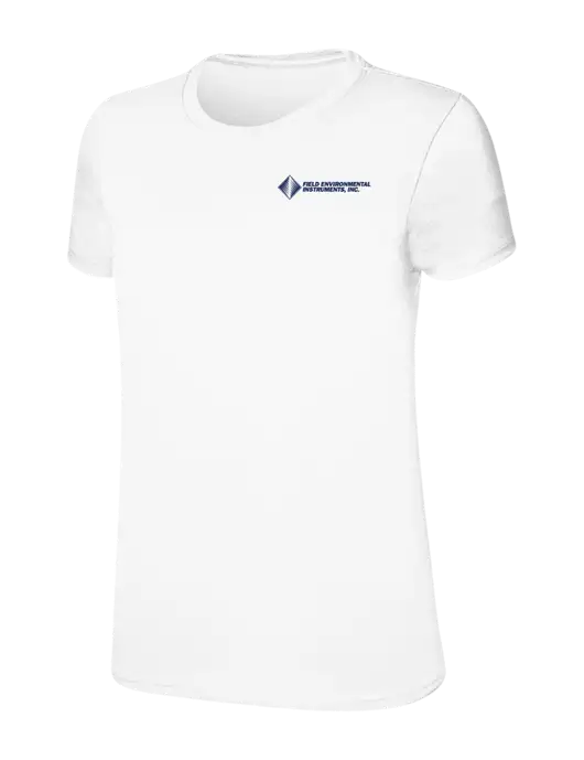 Womens Ring Spun White 4.5 oz T-Shirt w/Field Environmental Logo