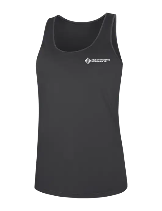 Womens Dark Grey PosiCharge Competitor Racerback Tank w/Field Environmental Logo