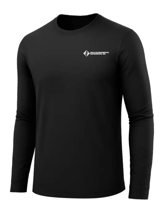 Long Sleeve Black PosiCharge Competitor Tee w/Field Environmental Logo