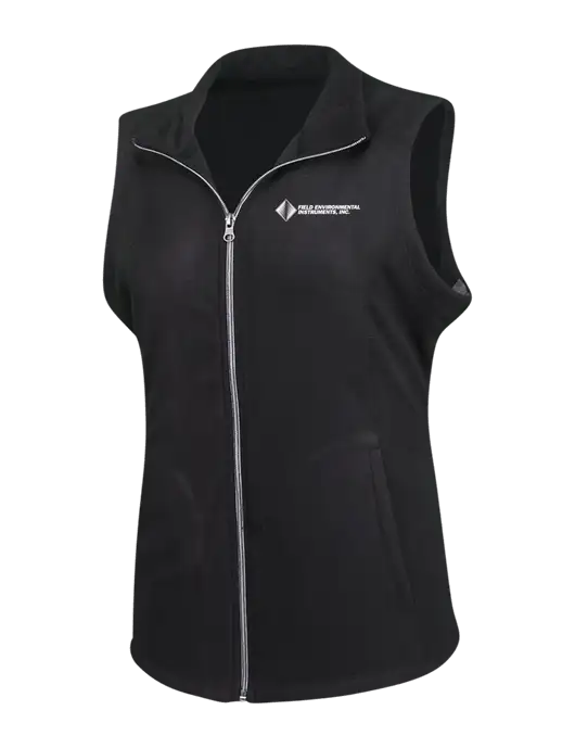 Black Womens Microfleece Vest w/Field Environmental Logo