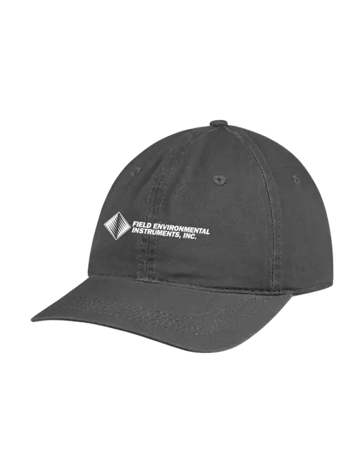 Garment Washed Unstructured Twill Charcoal Cap w/Field Environmental Logo