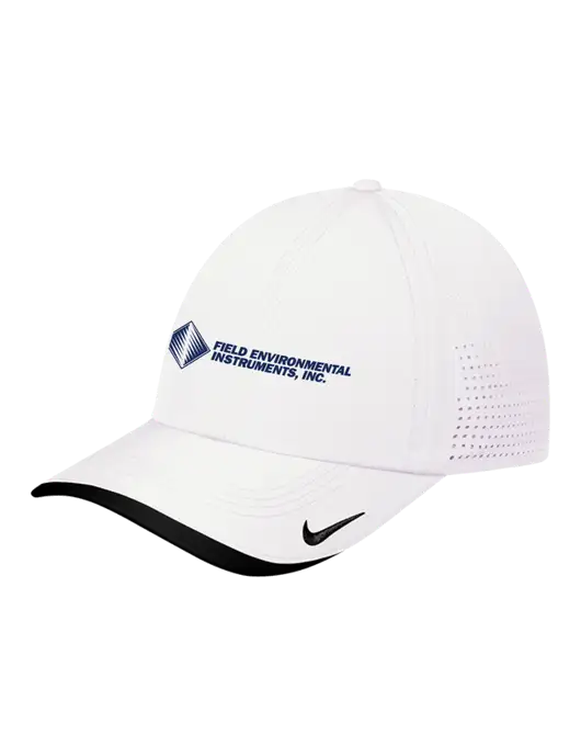 Nike White/Black Dri-FIT Perforated Performance Cap w/Field Environmental Logo