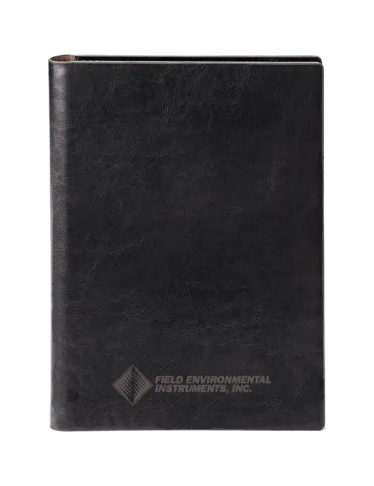 Fabrizio Black 7 x 9.625 Padfolio & Notepad w/Field Environmental Logo