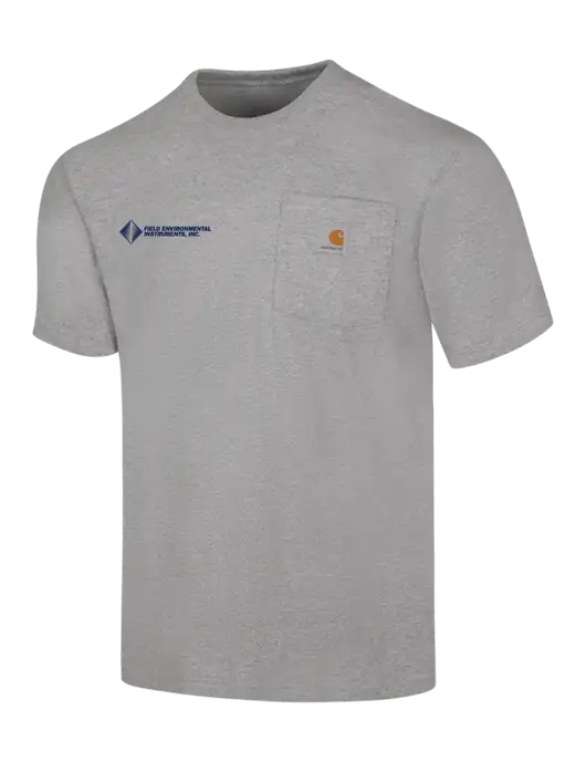 Carhartt Workwear Light Grey Heather Pocket Short Sleeve T-Shirt w/Field Environmental Logo