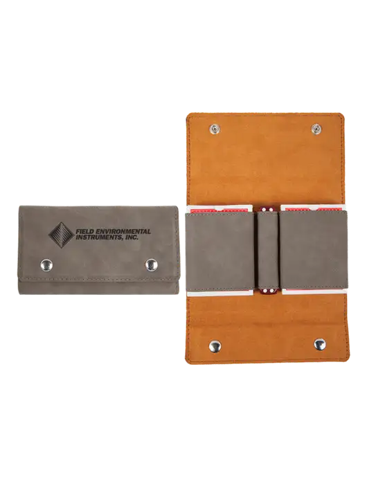 Grey Leatherette Card & Dice Set w/Field Environmental Logo
