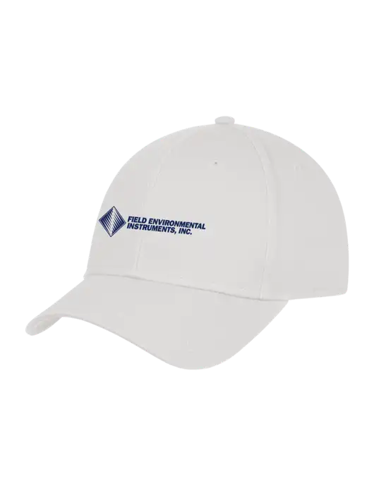 White Structured Cap Hook & Loop w/Field Environmental Logo