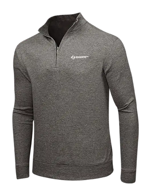 Charcoal Heather/Medium Heather Grey Interlock 1/4 Zip w/Field Environmental Logo