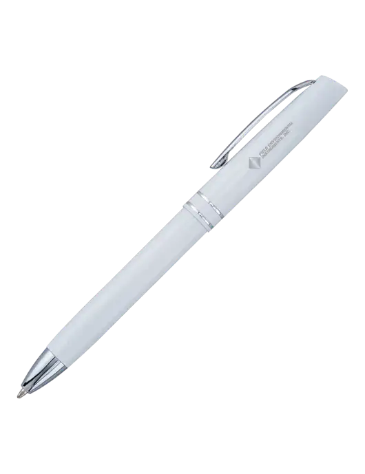 White Anguilla Black Ink Pen w/Field Environmental Logo