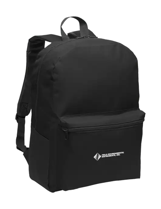 Casual Black Lightweight Laptop Backpack w/Field Environmental Logo