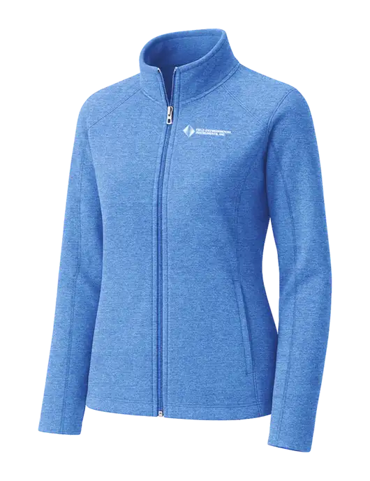 Light Royal Heather Womens Microfleece Full-Zip Jacket w/Field Environmental Logo