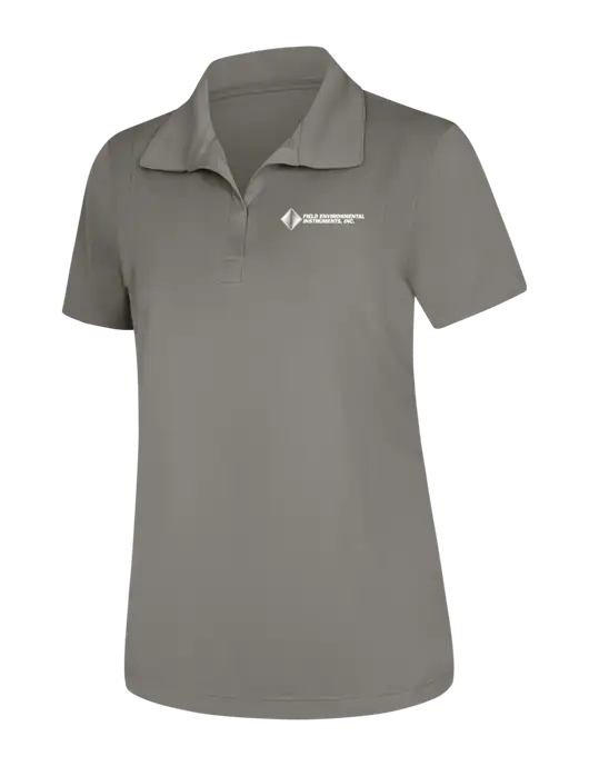 Womens Medium Grey Micropique Sport-Wick Polo w/Field Environmental Logo