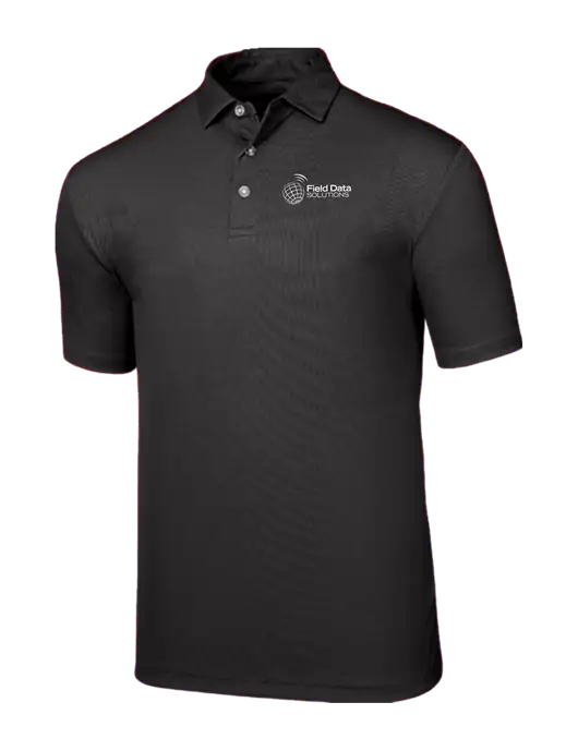 Callaway Birdseye Black Polo w/Field Data Solutions Logo