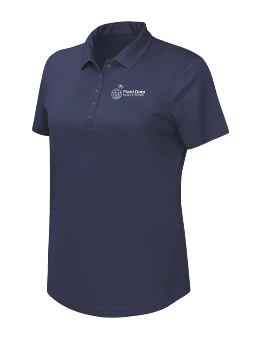 Callaway Womens Birdseye Navy Polo w/Field Data Solutions Logo