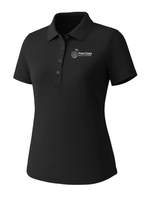 Callaway Womens Core Black Performance Polo w/Field Data Solutions Logo