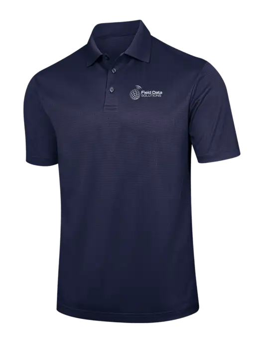 Navy Performance Fine Jacquard Polo w/Field Data Solutions Logo