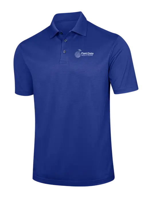 Dark Royal Blue Performance Fine Jacquard Polo w/Field Data Solutions Logo