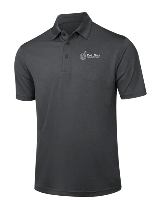 Dark Grey Heather Contender Polo w/Field Data Solutions Logo