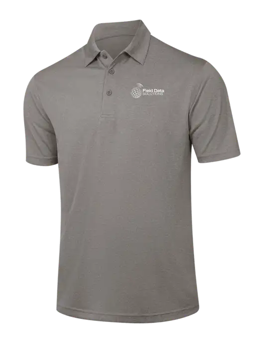 Medium Grey Heather Contender Polo w/Field Data Solutions Logo