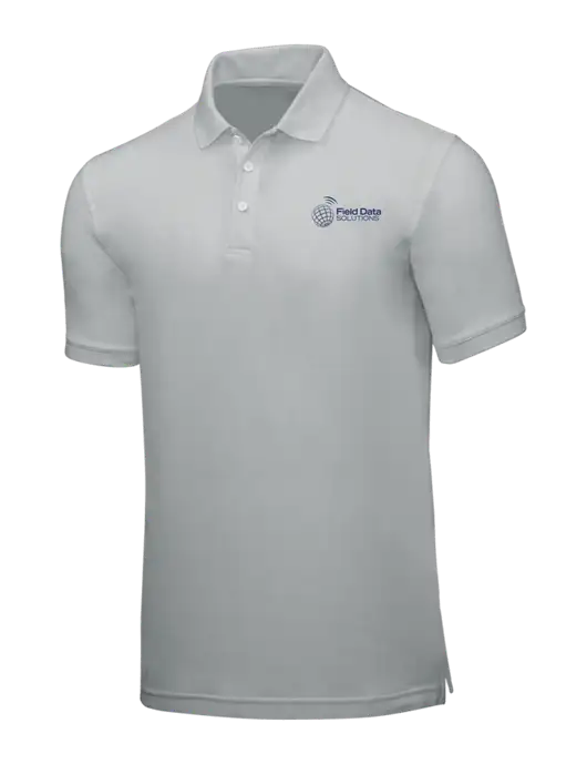 Light Grey Core Classic Pique w/Field Data Solutions Logo
