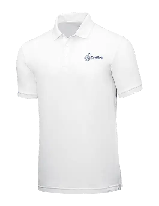 White Core Classic Pique w/Field Data Solutions Logo