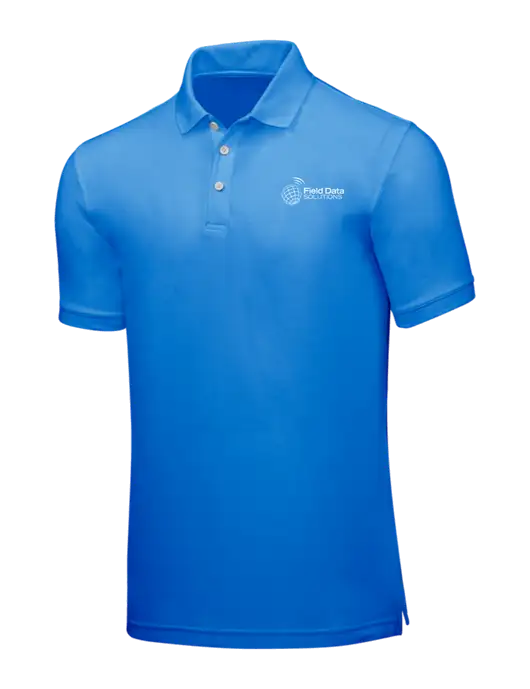 Light Royal Blue Core Classic Pique w/Field Data Solutions Logo
