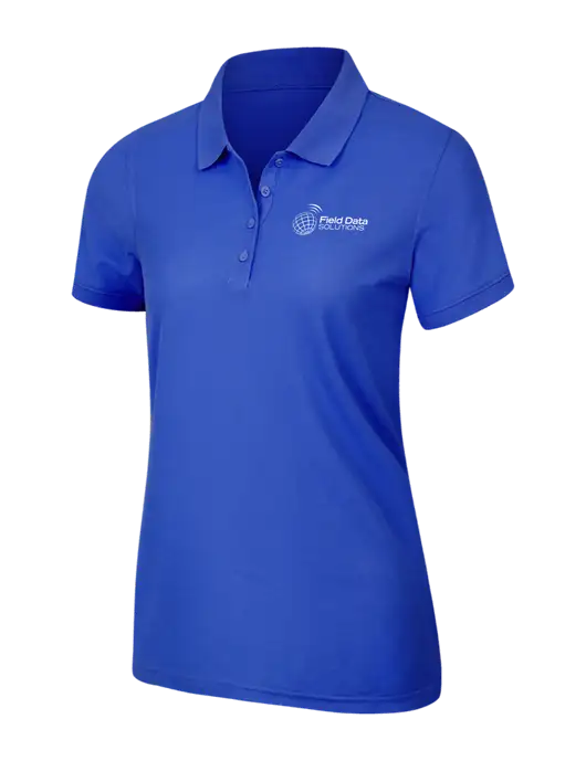 Dark Royal Womens Core Classic Pique Polo w/Field Data Solutions Logo