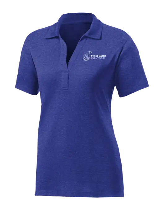 Womens Dark Royal Heather Contender Polo w/Field Data Solutions Logo