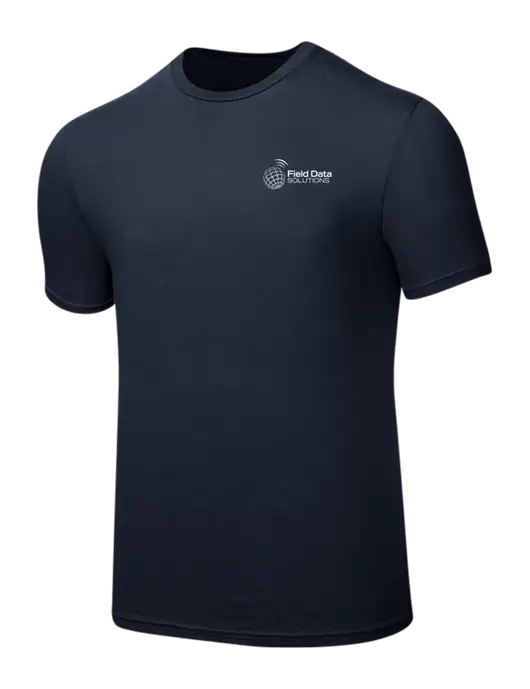 Seriously Soft Navy T-Shirt w/Field Data Solutions Logo