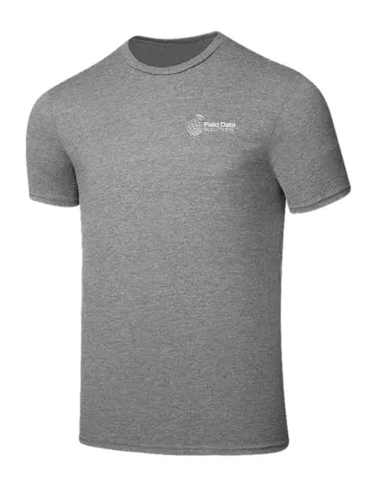 Seriously Soft Grey Frost T-Shirt w/Field Data Solutions Logo