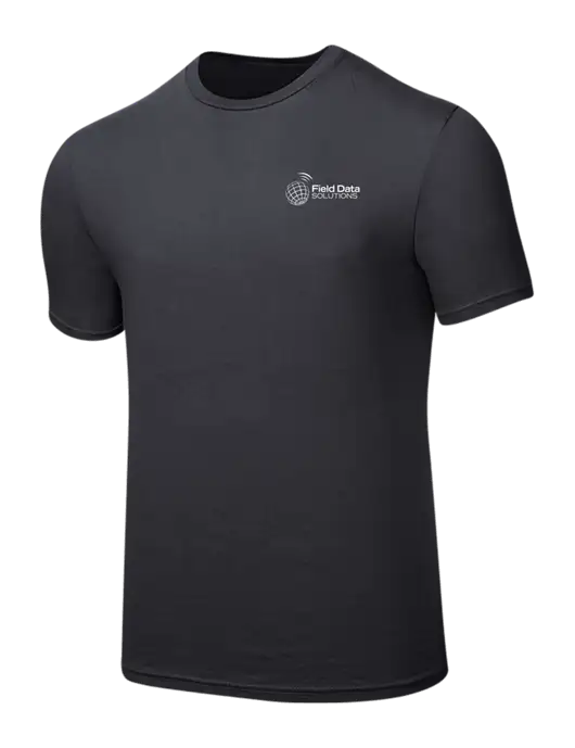 Seriously Soft Charcoal T-Shirt w/Field Data Solutions Logo