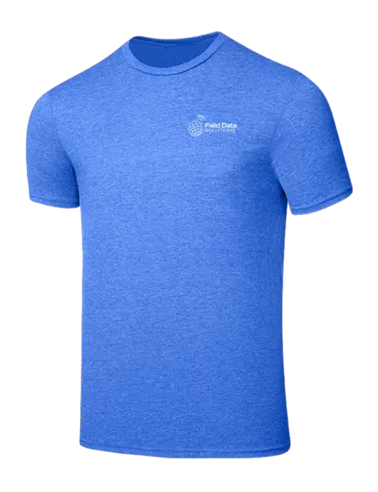 Seriously Soft Heathered Royal T-Shirt w/Field Data Solutions Logo