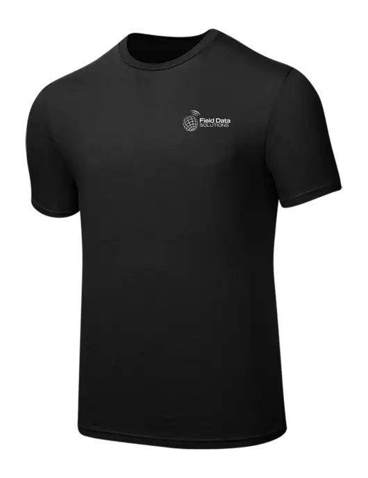 Seriously Soft Black T-Shirt w/Field Data Solutions Logo