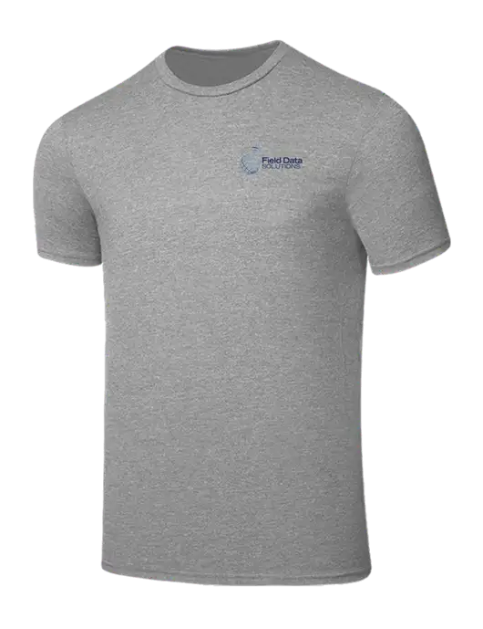 Seriously Soft Light Heather Grey T-Shirt w/Field Data Solutions Logo