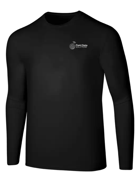Seriously Soft Black Long Sleeve T-Shirt w/Field Data Solutions Logo