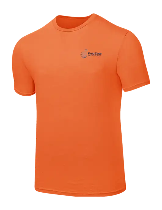 Seriously Soft Orange T-Shirt w/Field Data Solutions Logo