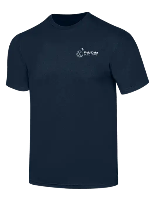 Simply Soft Navy 4.5oz  Poly/Combed Ring Spun Cotton T-Shirt w/Field Data Solutions Logo