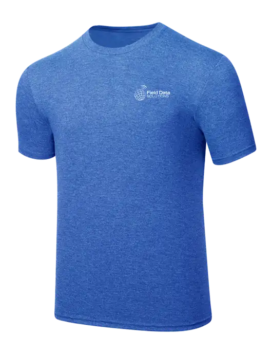 Simply Soft Royal Frost 4.5oz  Poly/Combed Ring Spun Cotton T-Shirt w/Field Data Solutions Logo