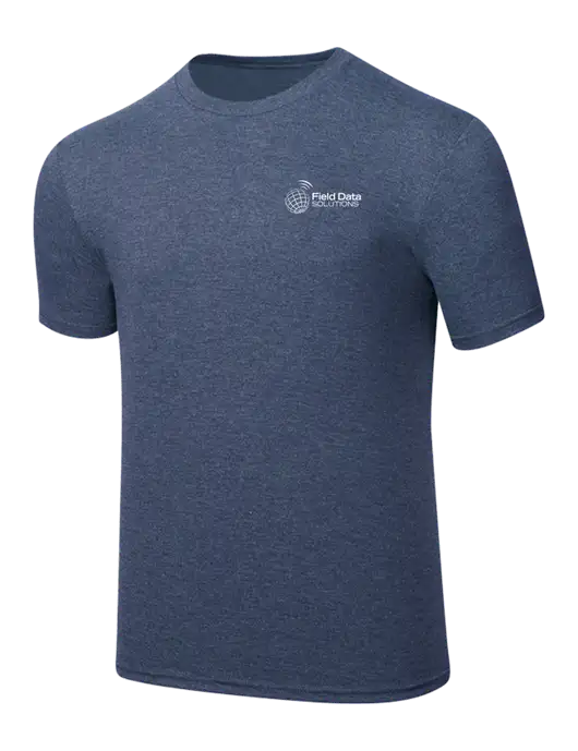 Simply Soft Navy Frost 4.5oz  Poly/Combed Ring Spun Cotton T-Shirt w/Field Data Solutions Logo