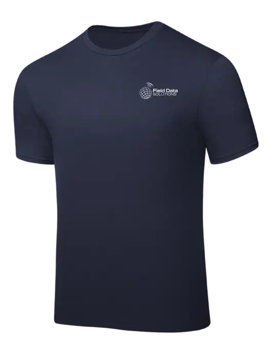 Navy PosiCharge Competitor Tee w/Field Data Solutions Logo