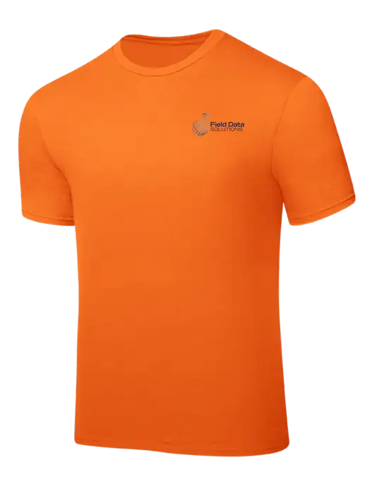 Orange PosiCharge Competitor Tee w/Field Data Solutions Logo