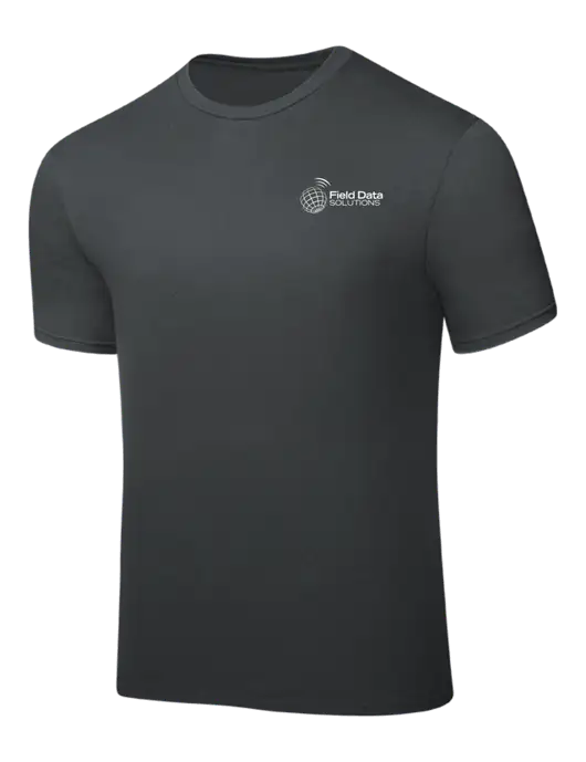 Dark Grey PosiCharge Competitor Tee w/Field Data Solutions Logo