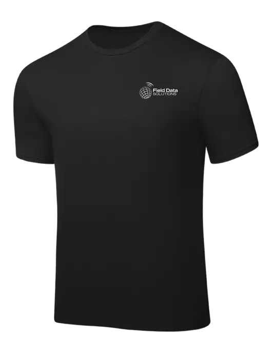 Black PosiCharge Competitor Tee w/Field Data Solutions Logo