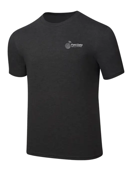 Simply Soft Black Frost 4.5oz  Poly/Combed Ring Spun Cotton T-Shirt w/Field Data Solutions Logo