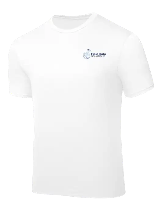 White PosiCharge Competitor Tee w/Field Data Solutions Logo