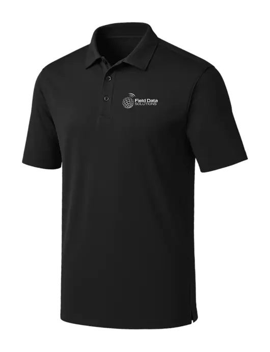 Black Silk Touch Performance Polo w/Field Data Solutions Logo